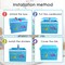 Two Pcs Toy Chest for Boys Girls 18x16x14 Inch, Baby Shark, Collapsible Dinosaur Toy Box with Lid, Blue, Kids Toy Box for Boys Girls